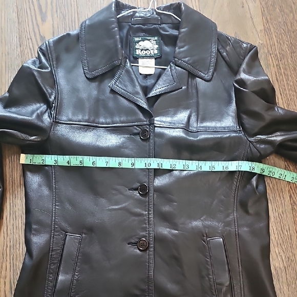 Roots Leather Women's Black Coat - Picture 5 of 7
